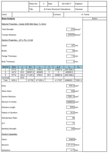 Mechanical/Structural Calculations